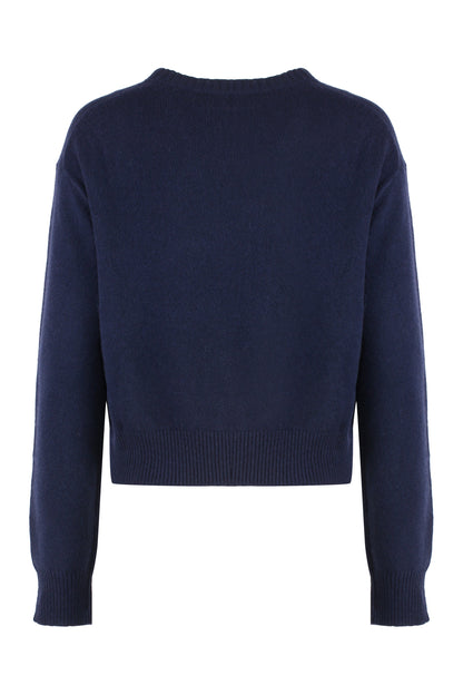 Wool-blend crew-neck sweater RTW