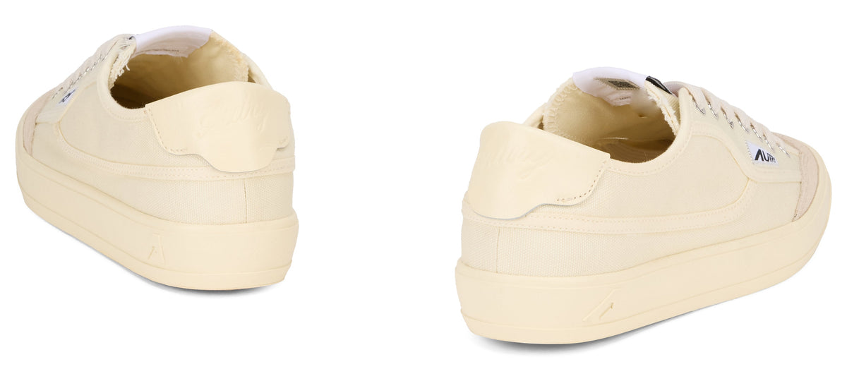 Canvas sneakers with leather inserts SHOES