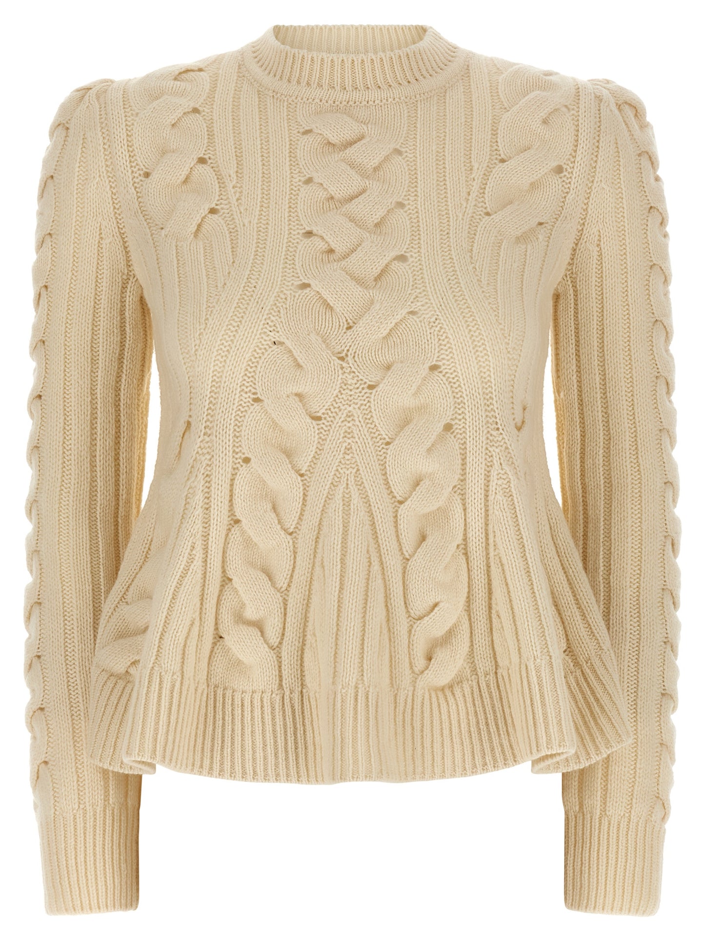 'Peplum Cable' sweater Sweater, cardigans