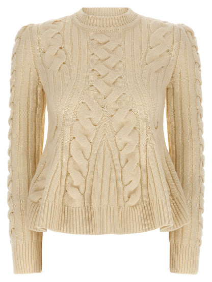 'Peplum Cable' sweater Sweater, cardigans