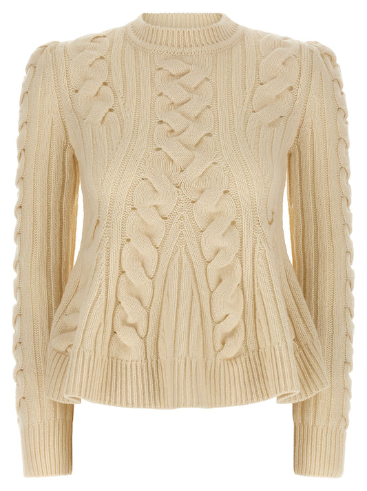 'Peplum Cable' sweater Sweater, cardigans