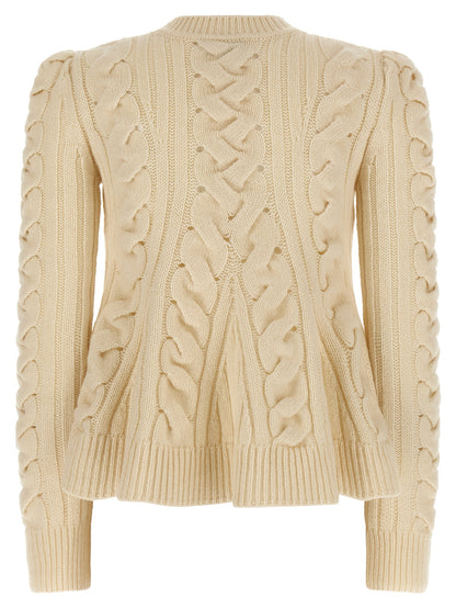'Peplum Cable' sweater Sweater, cardigans