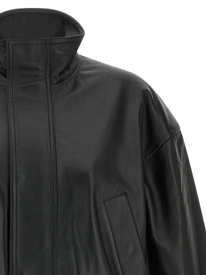 Leather blouson Down jacket, Parka, Casual jackets