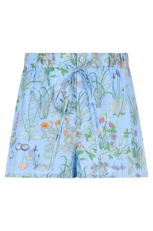 Silk printed twill bermuda RTW
