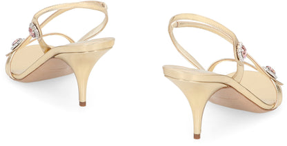 Laminated leather sandals SHOES
