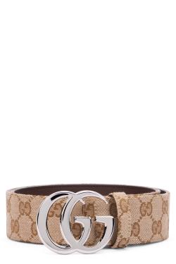 Gucci Marmont belt flat in GG fabric