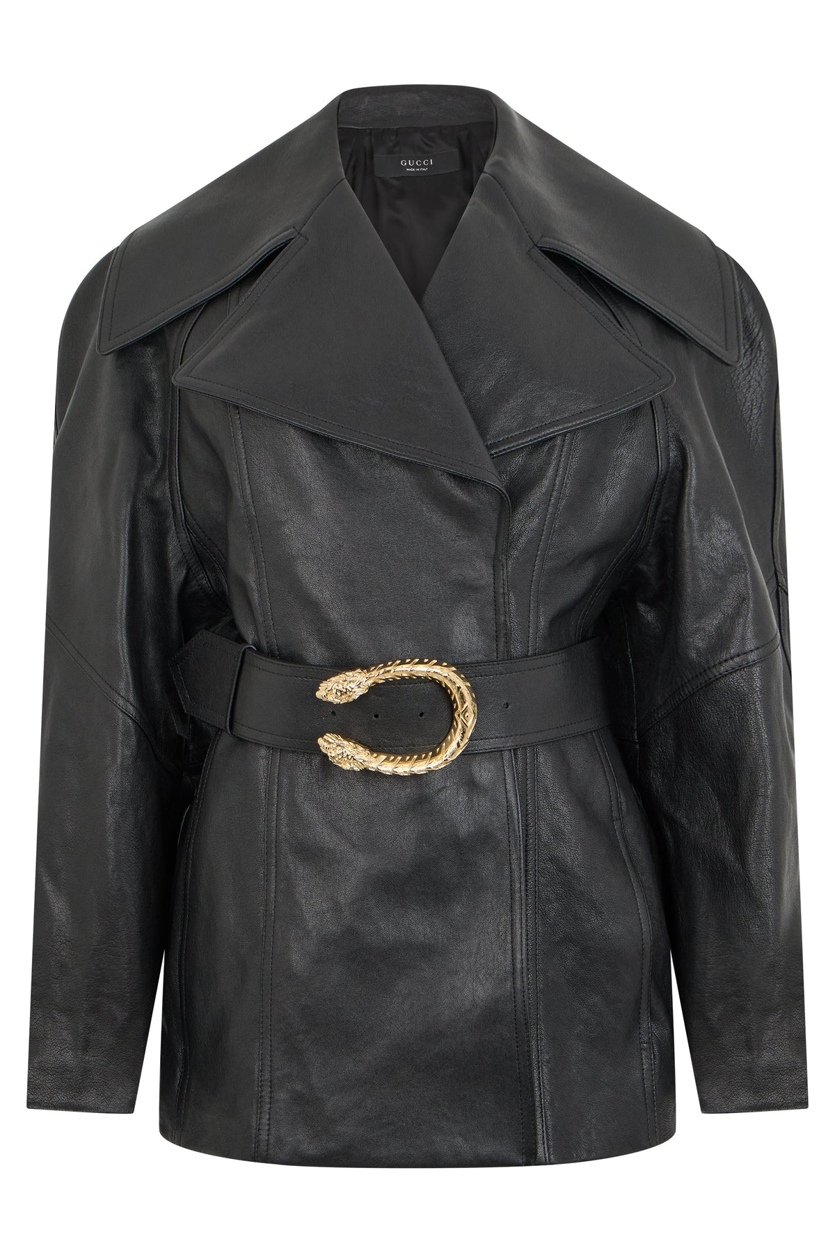 Gucci Knotted leather jacket
