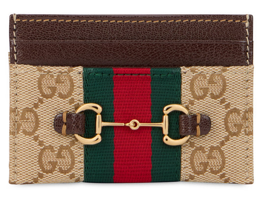 Gucci Card holder with horsebit and monogram