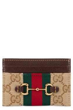 Gucci Card holder with horsebit and monogram