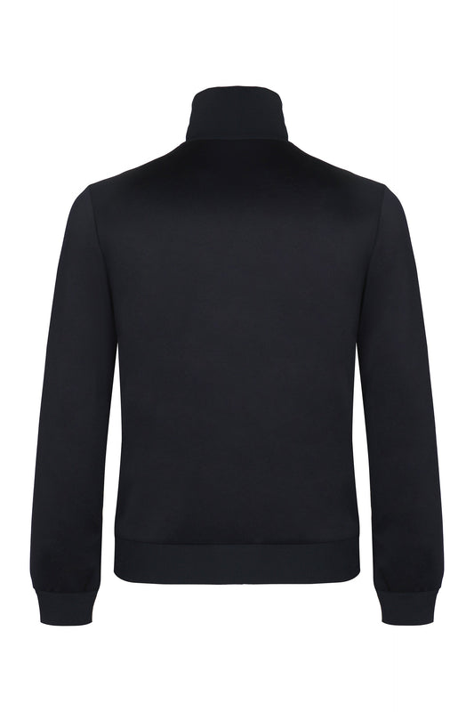 Technical jersey jacket with zip and web tape RTW