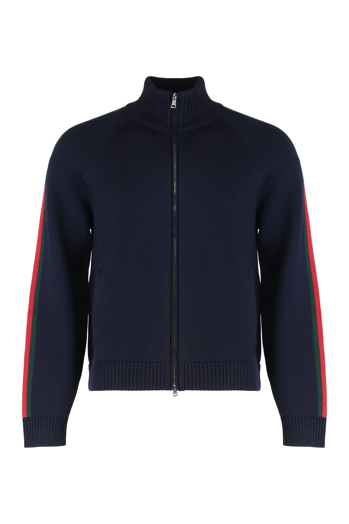 Jacket with zipper in knitted wool RTW