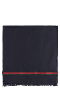 Gucci Scarf with fringes and web band
