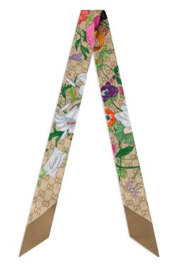 Gucci Printed silk ribbon