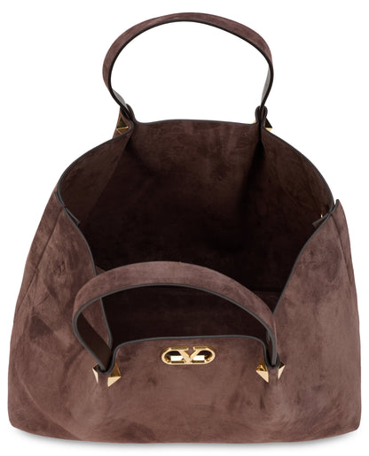 Large shopping bag in suede BAGS