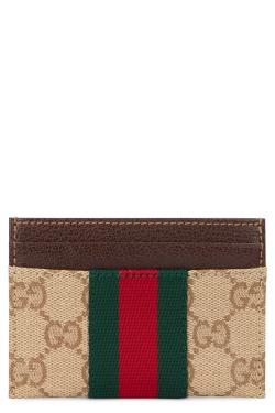 Gucci Monogram canvas card holder