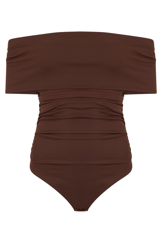 Body in stretch jersey with Ruffled Details RTW