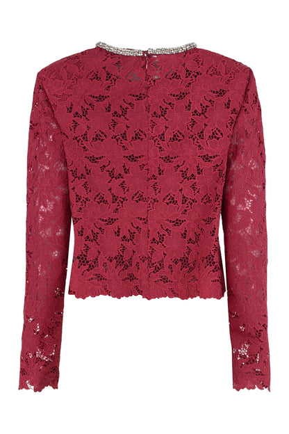 Lace top with crystals RTW