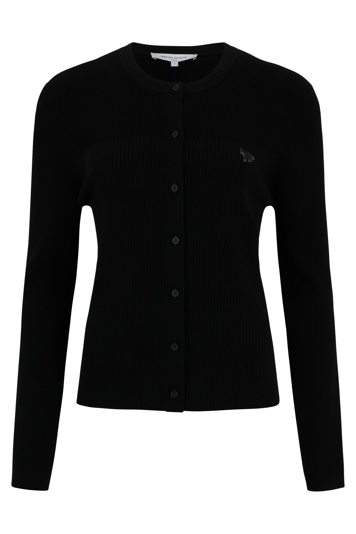Ribbed crewneck cardigan RTW