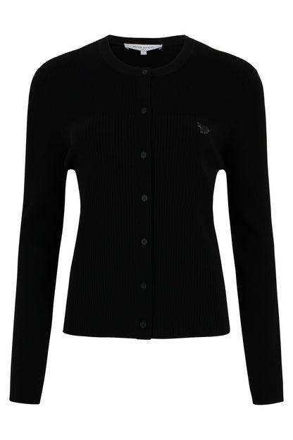Ribbed crewneck cardigan RTW