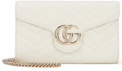 Gucci Marmont wallet with matelassé leather chain