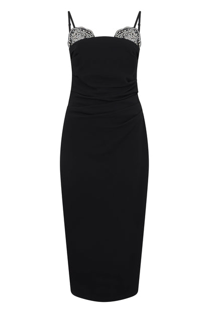 Slim midi dress with rhinestones RTW
