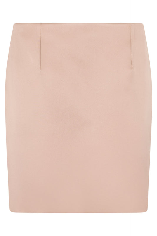 Short Fitted Skirt in Duchesse Satin RTW