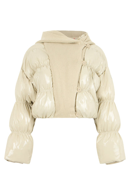 Puffer jacket with asymmetric buttoning RTW