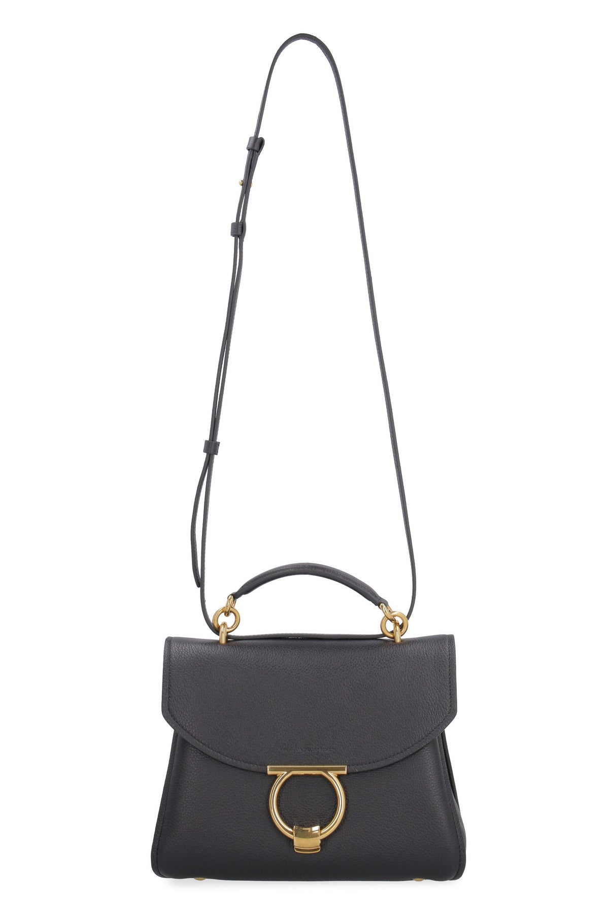 FERRAGAMO Gancini pebbled leather handbag