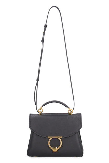FERRAGAMO Gancini pebbled leather handbag
