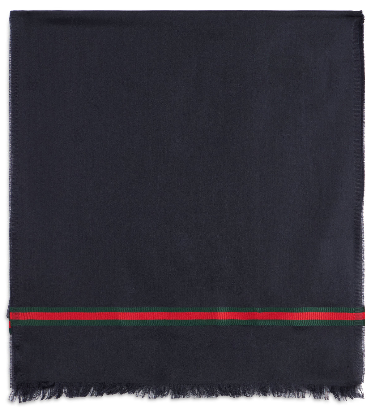 Scarf with fringes and web band ACC