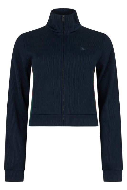 Zip sweatshirt in ribbed jersey RTW