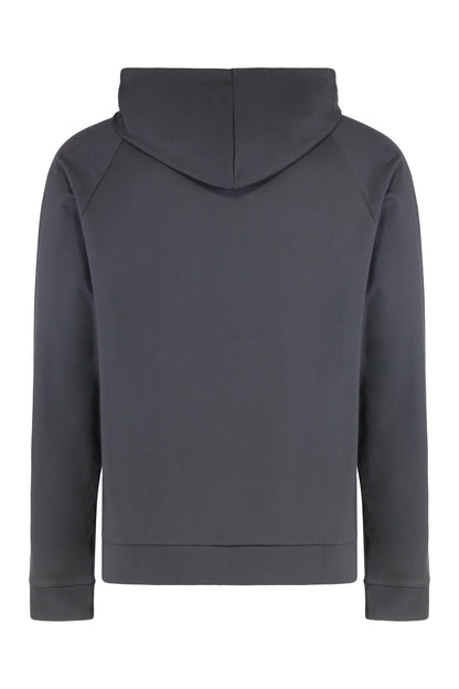 Hooded sweatshirt in cotton terry with zipper RTW