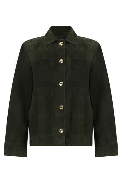 S MAX MARA Suede jacket with buttons