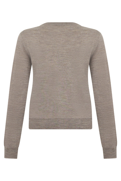 Wool sweater with rhinestones RTW