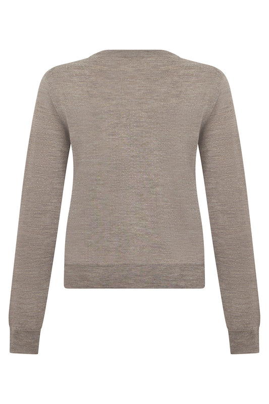 Wool sweater with rhinestones RTW