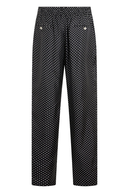 Polka dot pants with elastic waist RTW