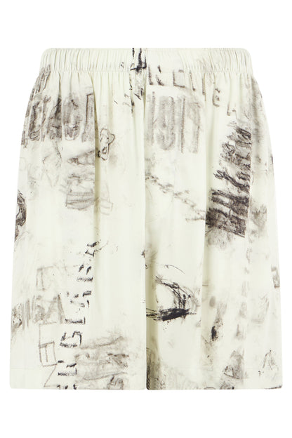 Bermuda in viscose with print RTW