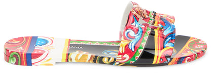 Slide beachwear in printed rubber RTW