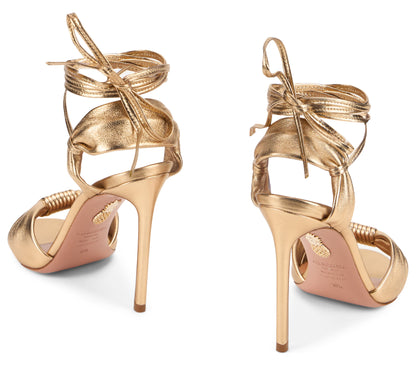 Carina 105 sandals in metallic leather SHOES