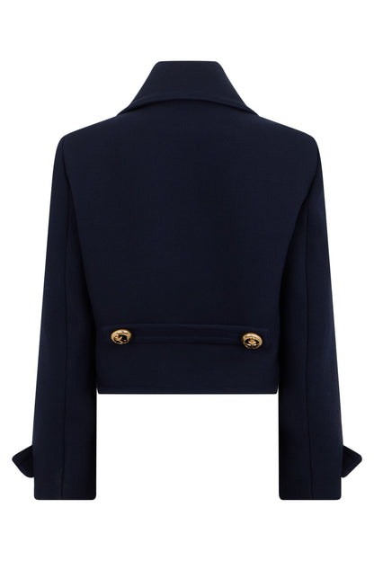 Short wool jacket with decorative buttons RTW
