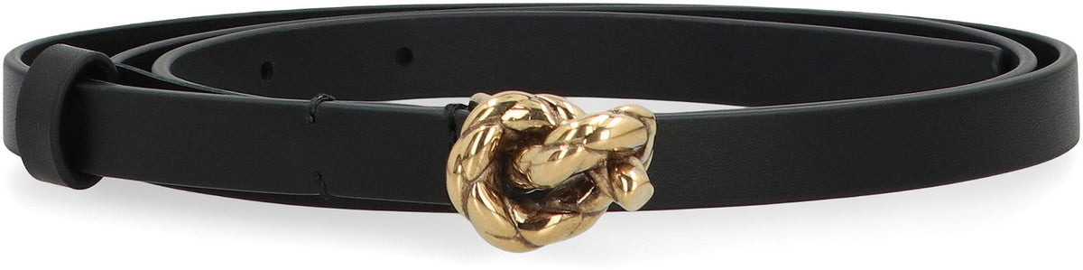 Knot belt in leather ACC