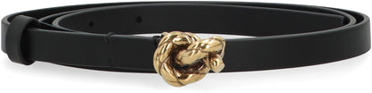 Knot belt in leather ACC