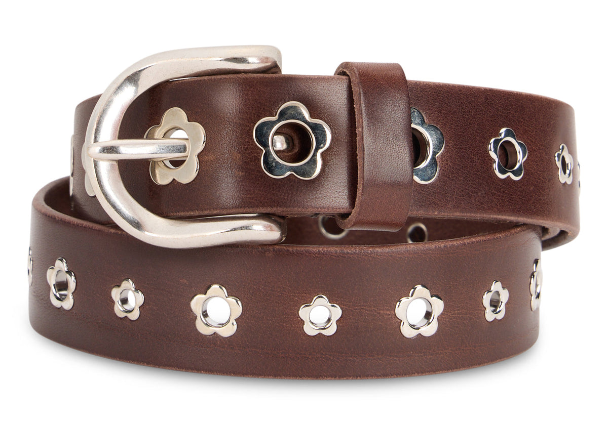 Leather belt with studs ACC