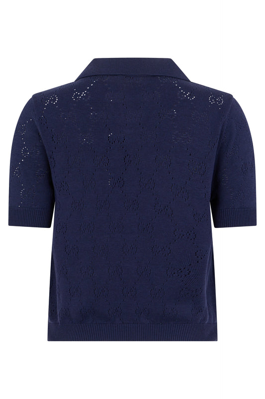 Cotton polo monogram RTW