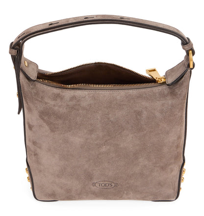 Metal Dots Mini Bag in suede BAGS