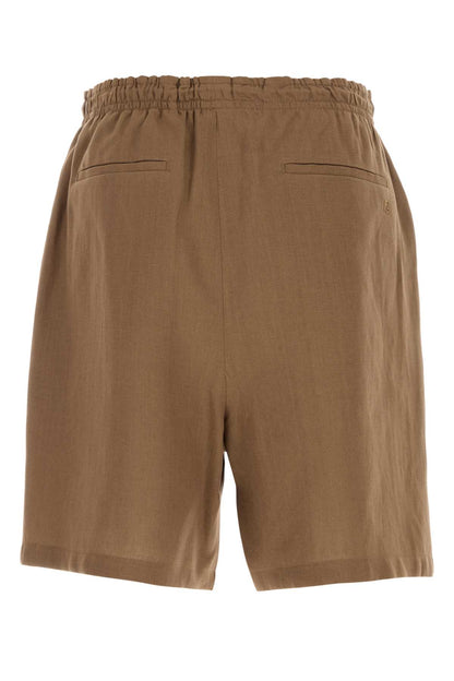 BERMUDA SOLID LINEN BERMUDA SHORTS