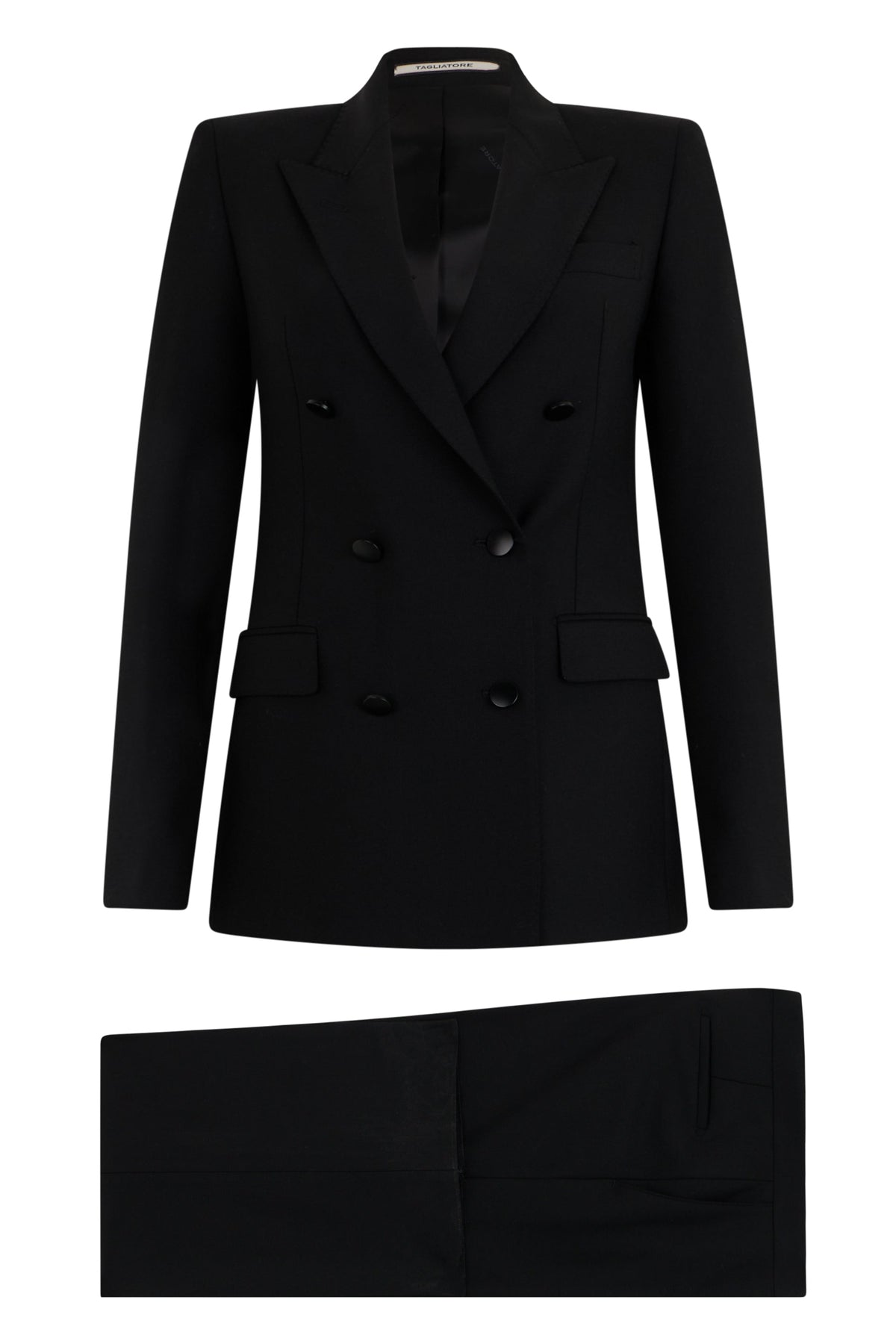 Complete with a double-breasted jacket and trousers RTW