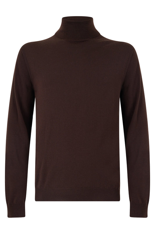 Wool sweater with high collar RTW