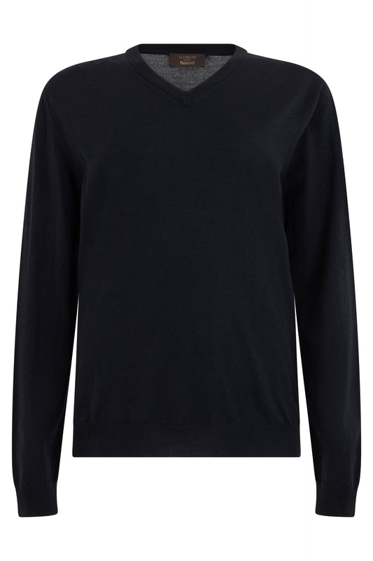 Virgin wool sweater with V-neck RTW