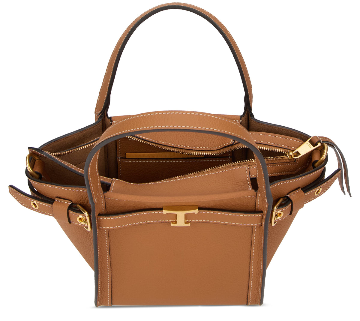 Elegant and versatile brown leather bag BAGS